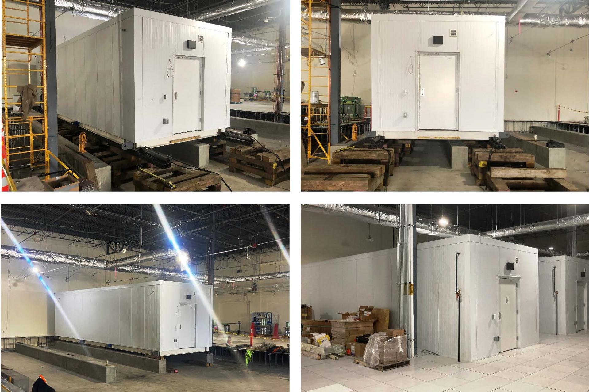 Relocating module into its final location